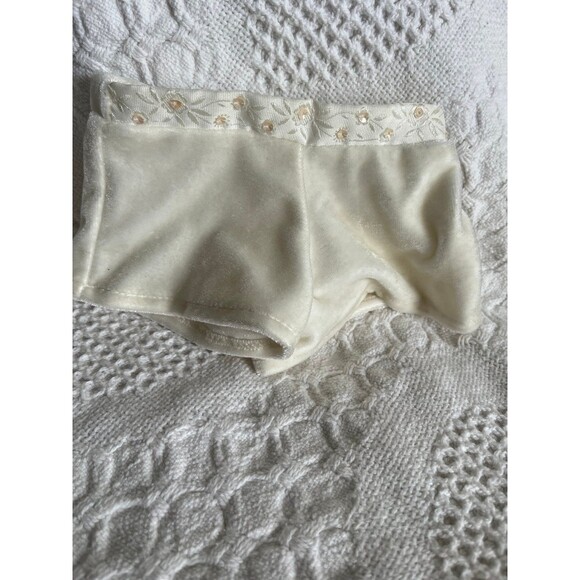 American Girl White Velvet Shorts - Picture 1 of 5